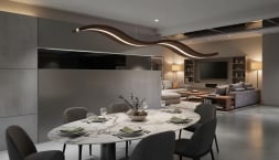 Светильник подвесной из дуба в гостинную WoodWave