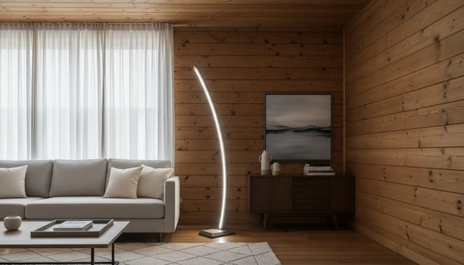 Светильник напольный из дуба Вудвейв