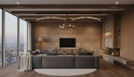 Подвесной светильник Вудвейв из дерева