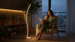 Светильник из ясеня напольный WoodWave