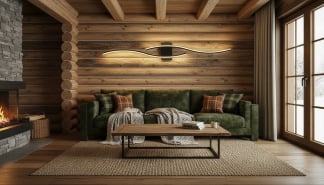 Светильник фигурный из массива ясеня настенный WoodWave