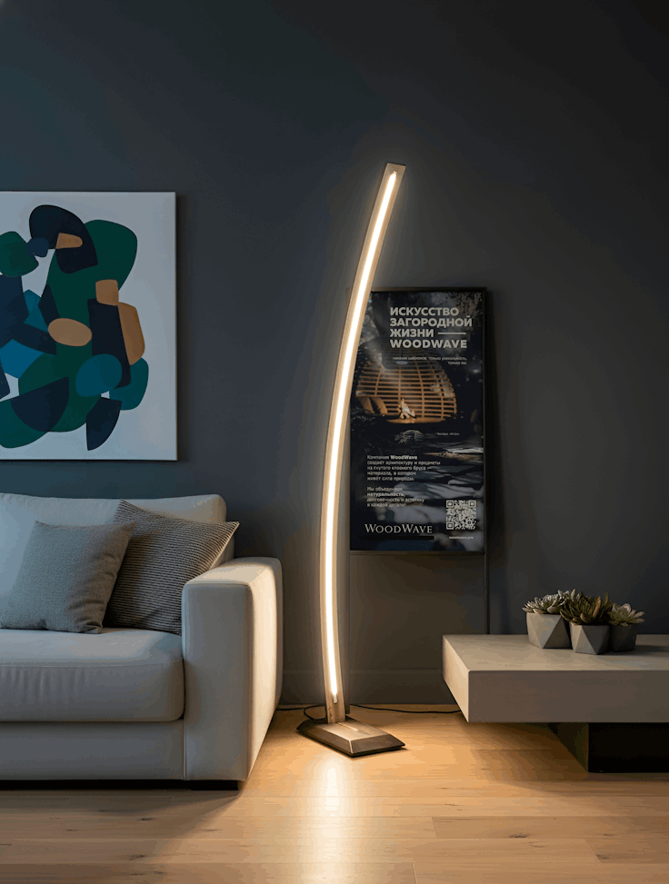 Напольные светильники из дерева С коллекции от производителя WoodWave